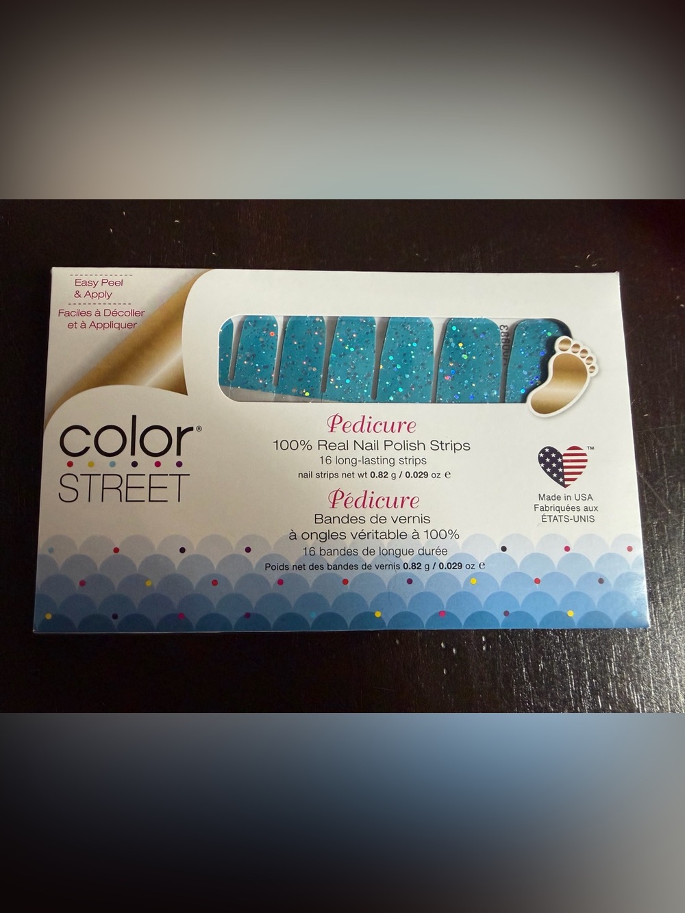 Color Street Wailua Falls Pedicure Nail Polish Strips